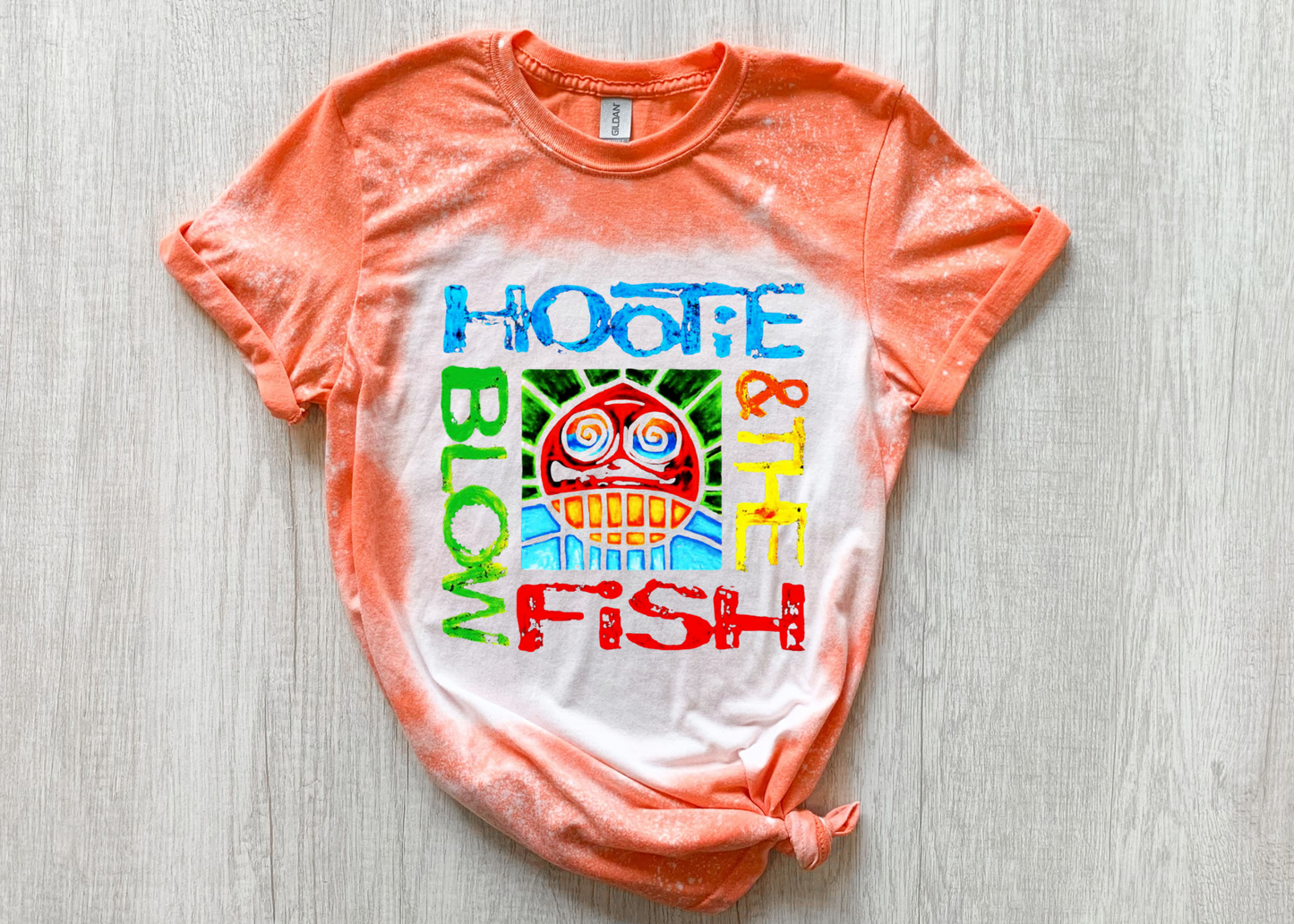 Hootie and the Blowfish 90s Music TShirt, Raised on 90s Music, bleached tee