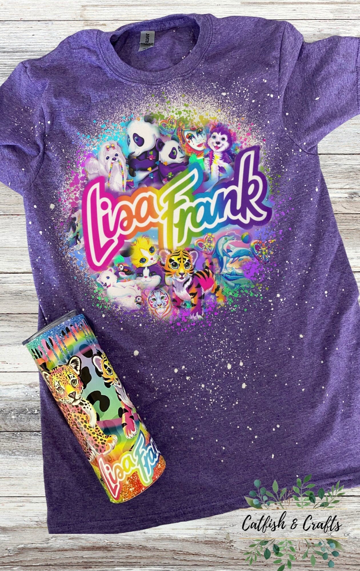 COMBO 90s inspired Bleached Tee and 20 oz Tumbler