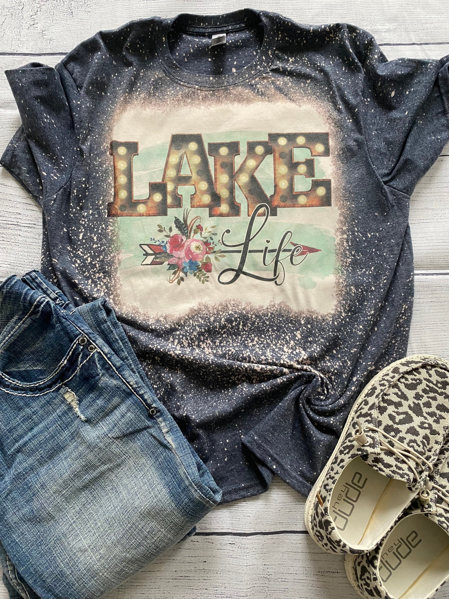Lake Life Bleached Tee