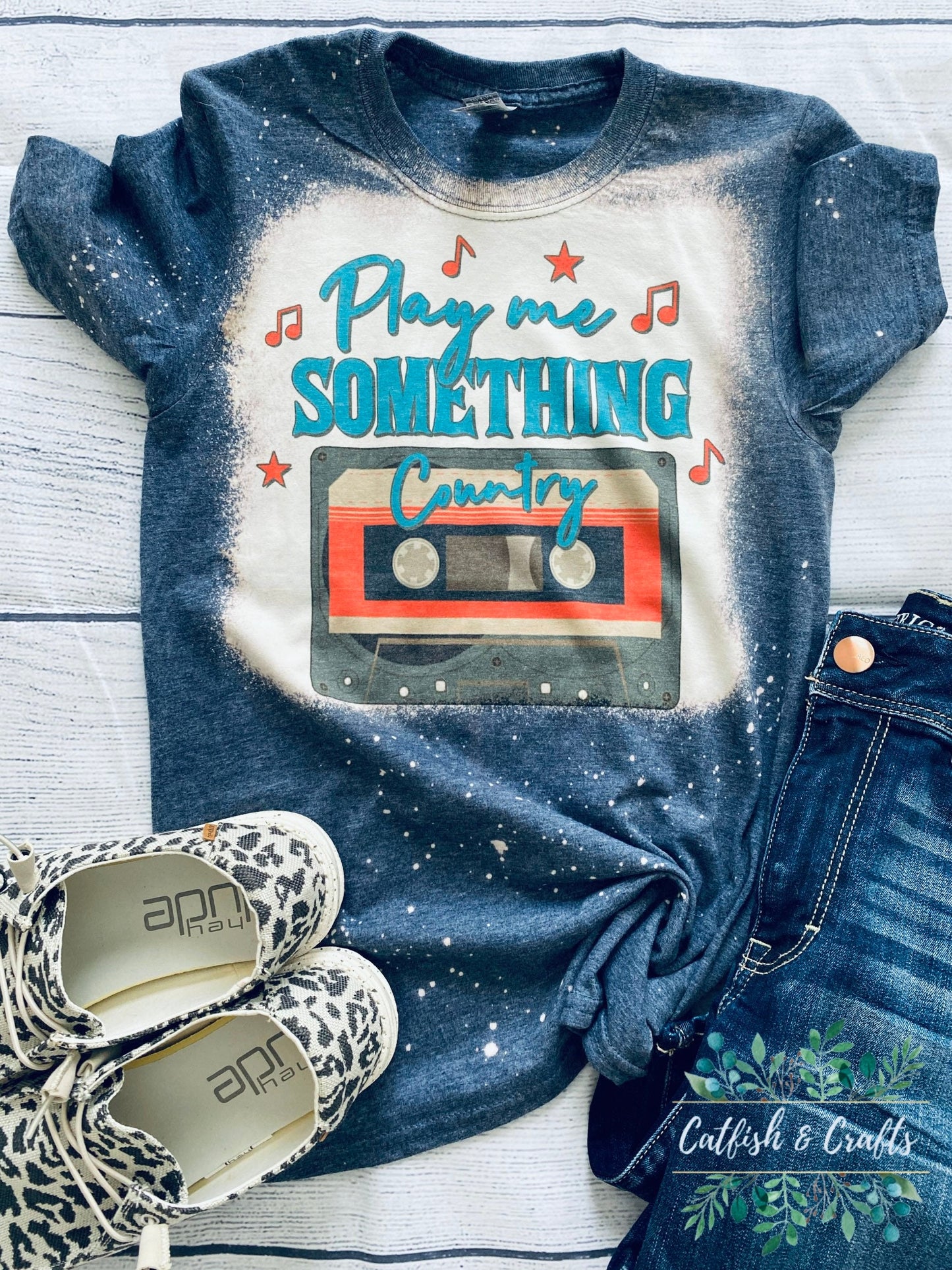 Play Me Something Country Bleached Tee