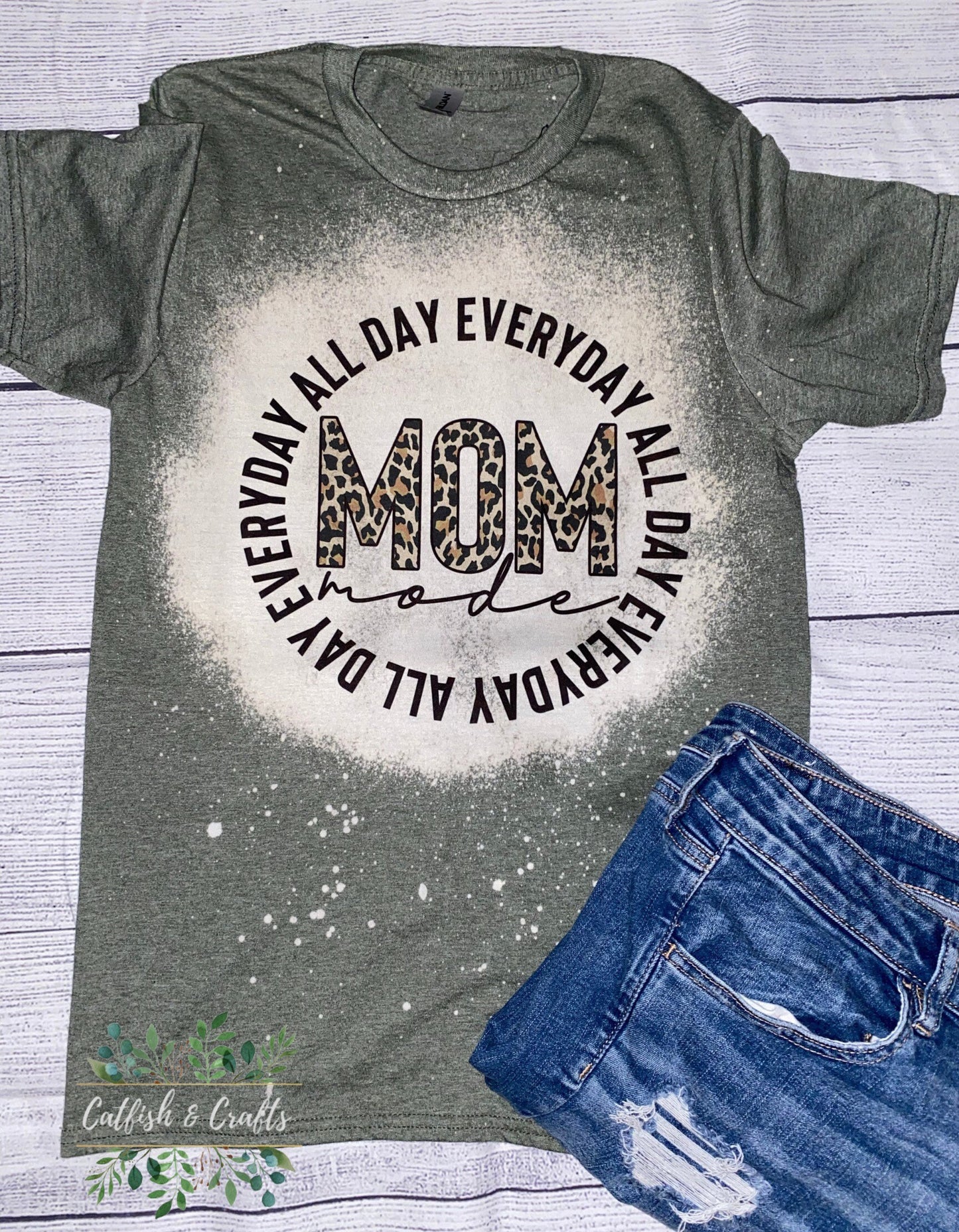 Mom Mode Bleached Tee