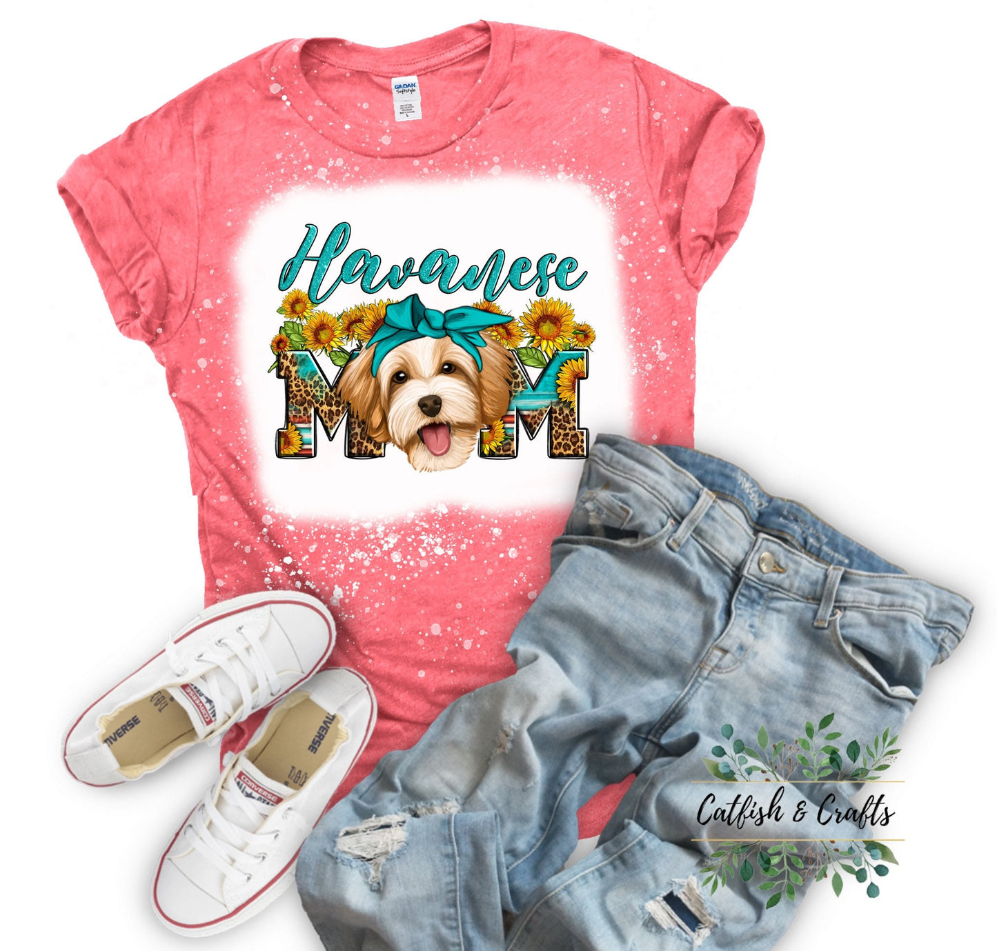 Havanese Mom Bleached Tee