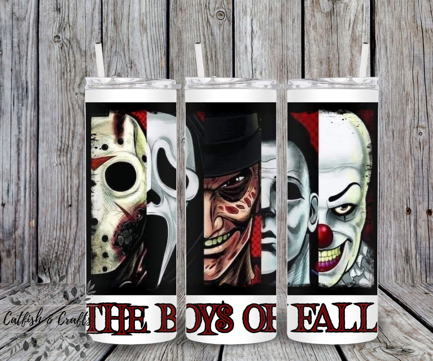 The Boys of Fall Halloween Horror 20oz Straight Tumbler Seamless