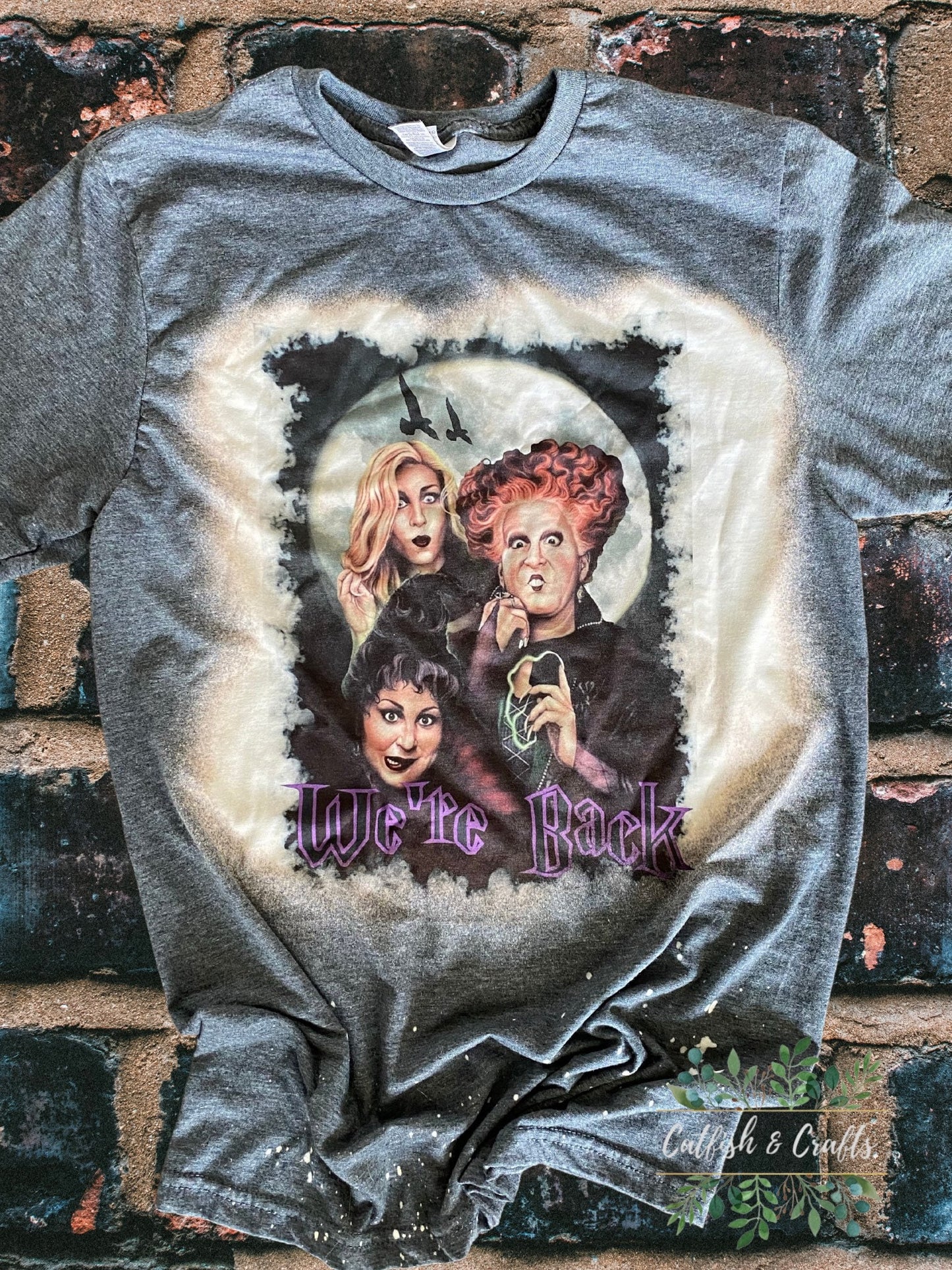 Hocus Pocus Sanderson Sisters Halloween Bleached Tee
