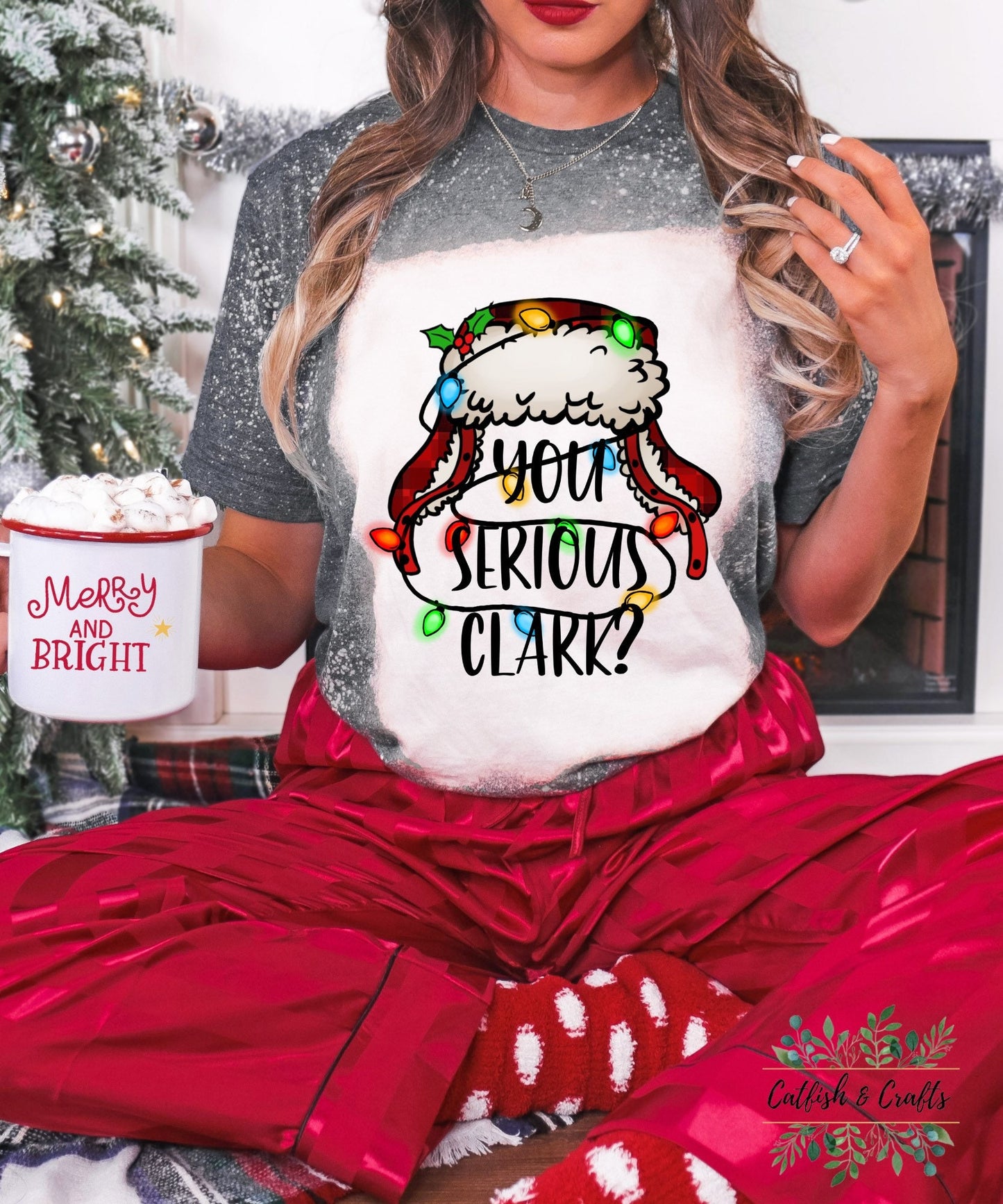 You Serious Clark, Eddie, Vacation, Holiday Christmas Bleached Tee