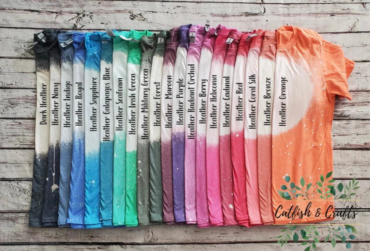 Easter Bunny Color Tie Dye Bleached Tee