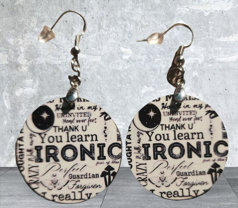 Alanis Concert 1 inch round hypoallergenic Earrings