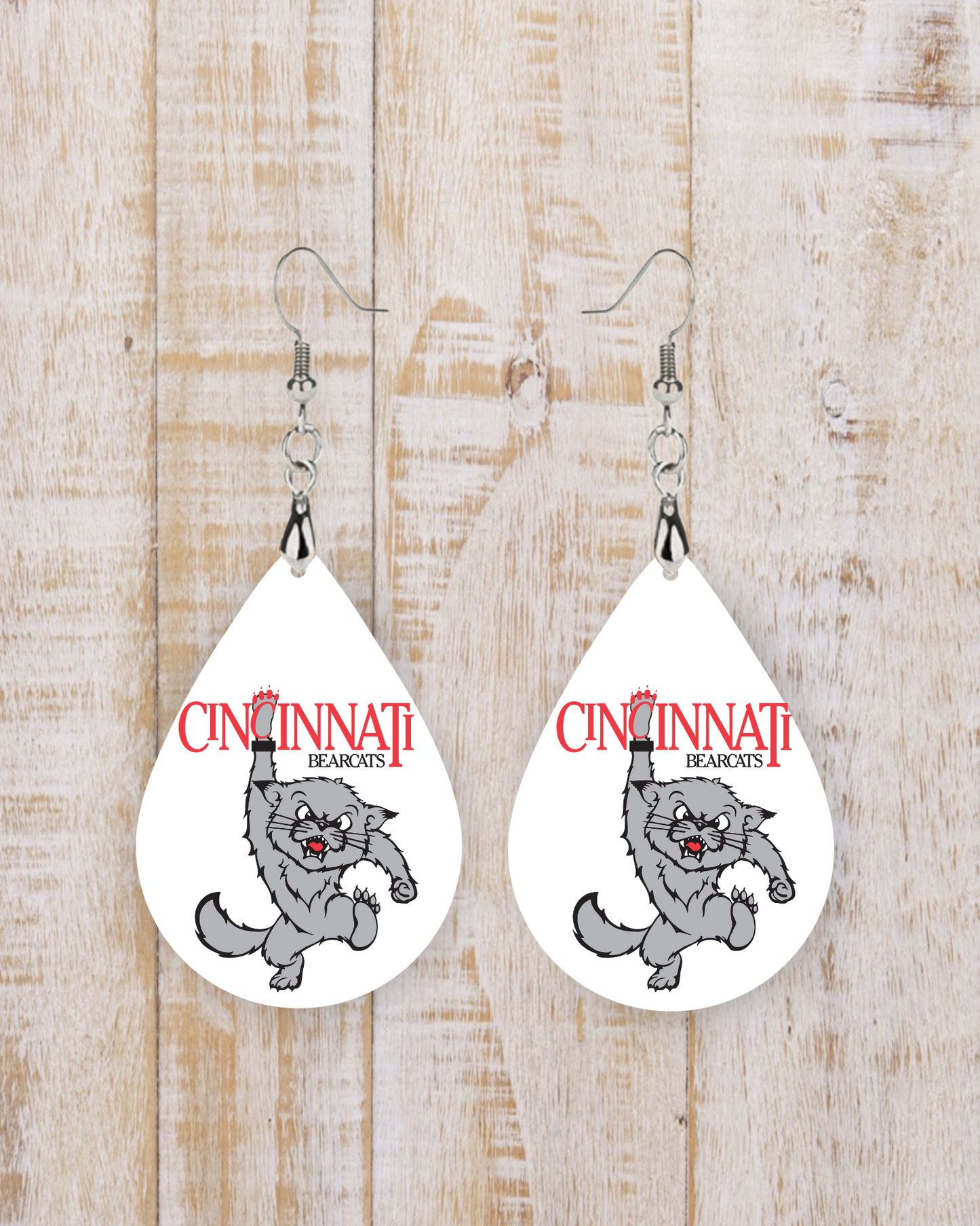 Cincinnati Bearcats 1 inch hypoallergenic Earrings