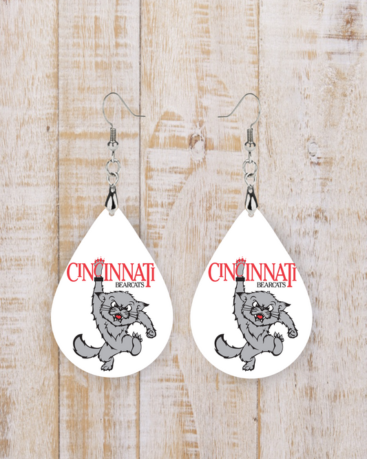 Cincinnati Bearcats 1 inch hypoallergenic Earrings