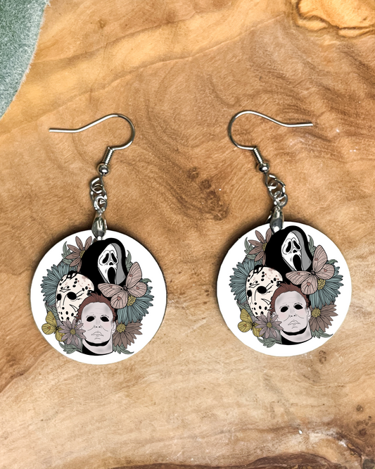 Horror Halloween 1 inch hypoallergenic Earrings