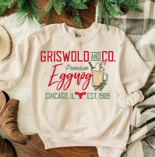 Griswold and Co Eggnog Christmas Sweatshirt
