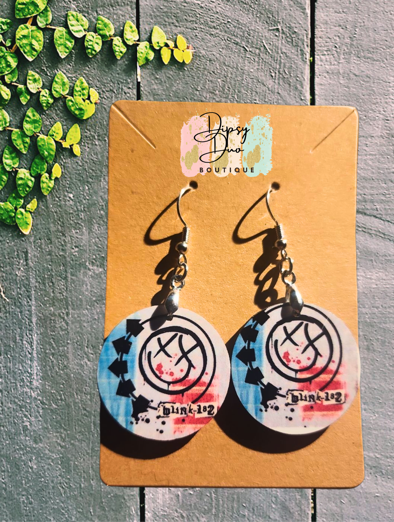 Blink 182 Concert 1 inch round hypoallergenic Earrings