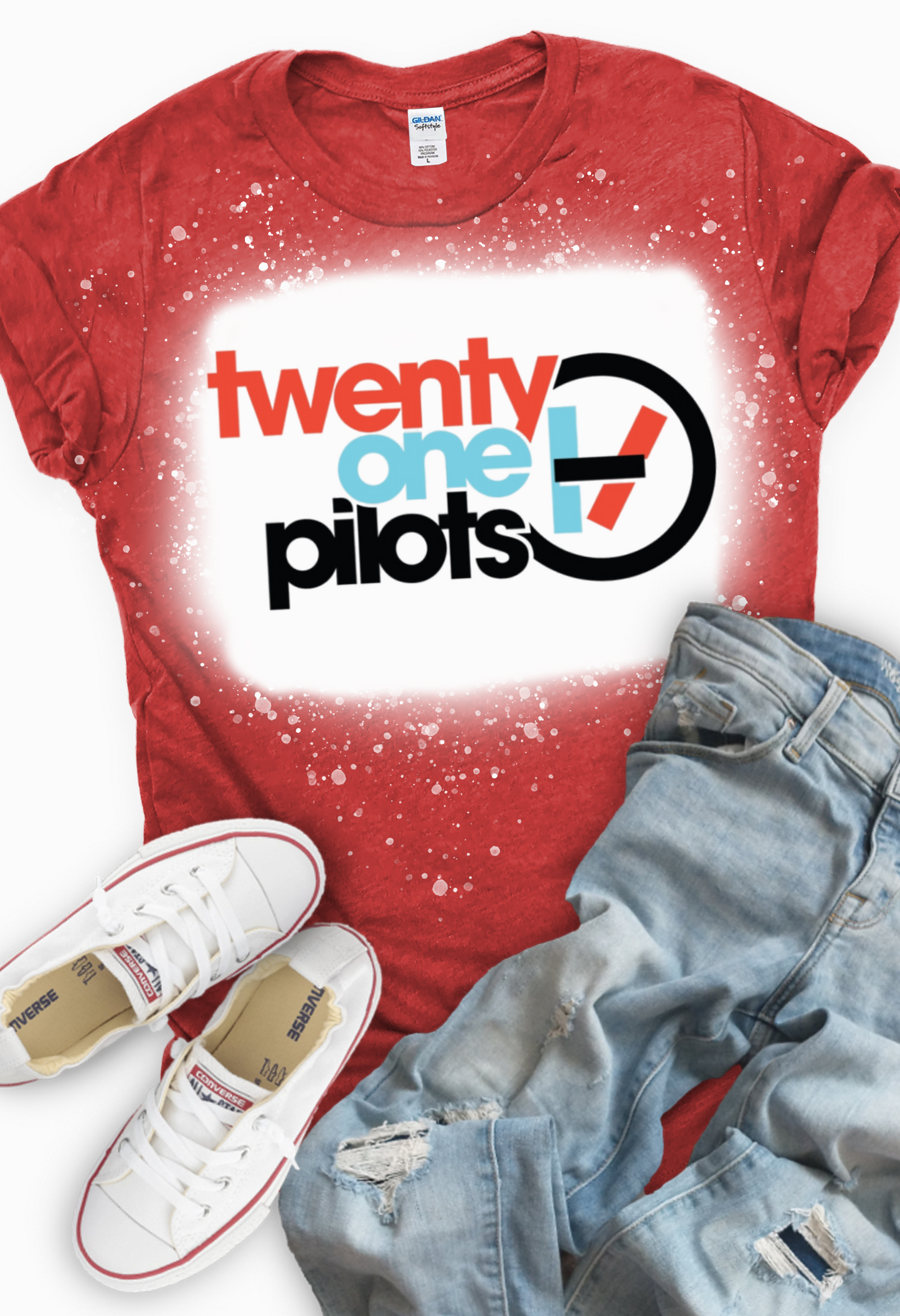 Twenty One Pilots Fun Concert Bleached Tee
