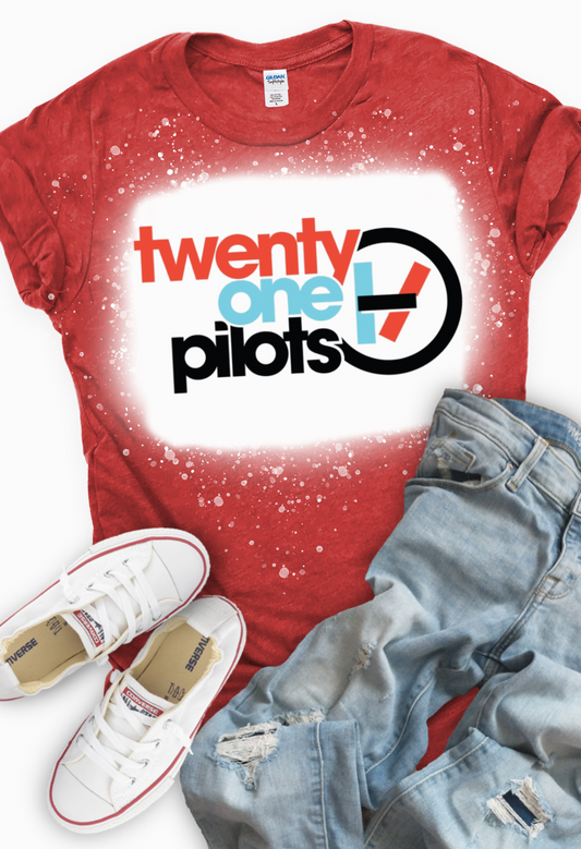 Twenty One Pilots Fun Concert Bleached Tee