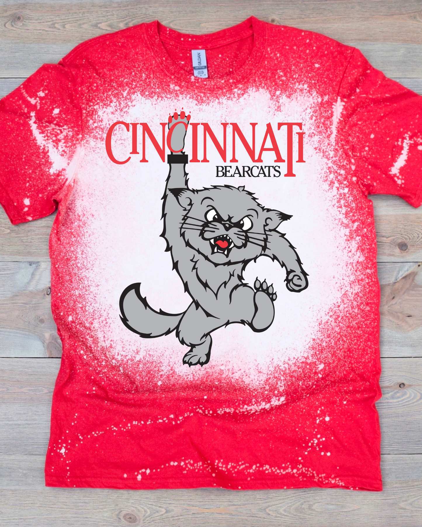 Cincinnati Bearcats UC bleached tee