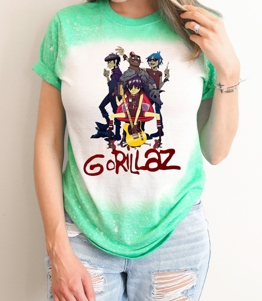 Gorillaz Fun Concert Bleached Tee