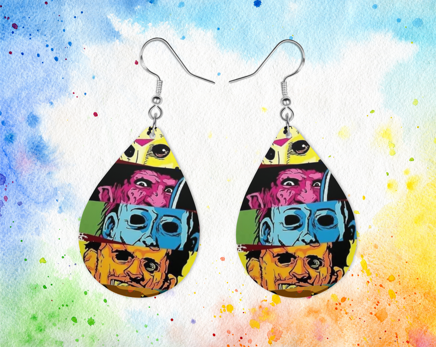 Horror Halloween 1 inch hypoallergenic Earrings