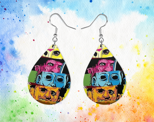 Horror Halloween 1 inch hypoallergenic Earrings