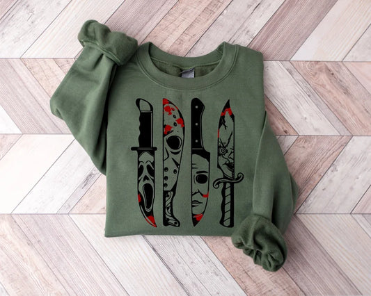 Horror Knife Halloween Sweatshirt