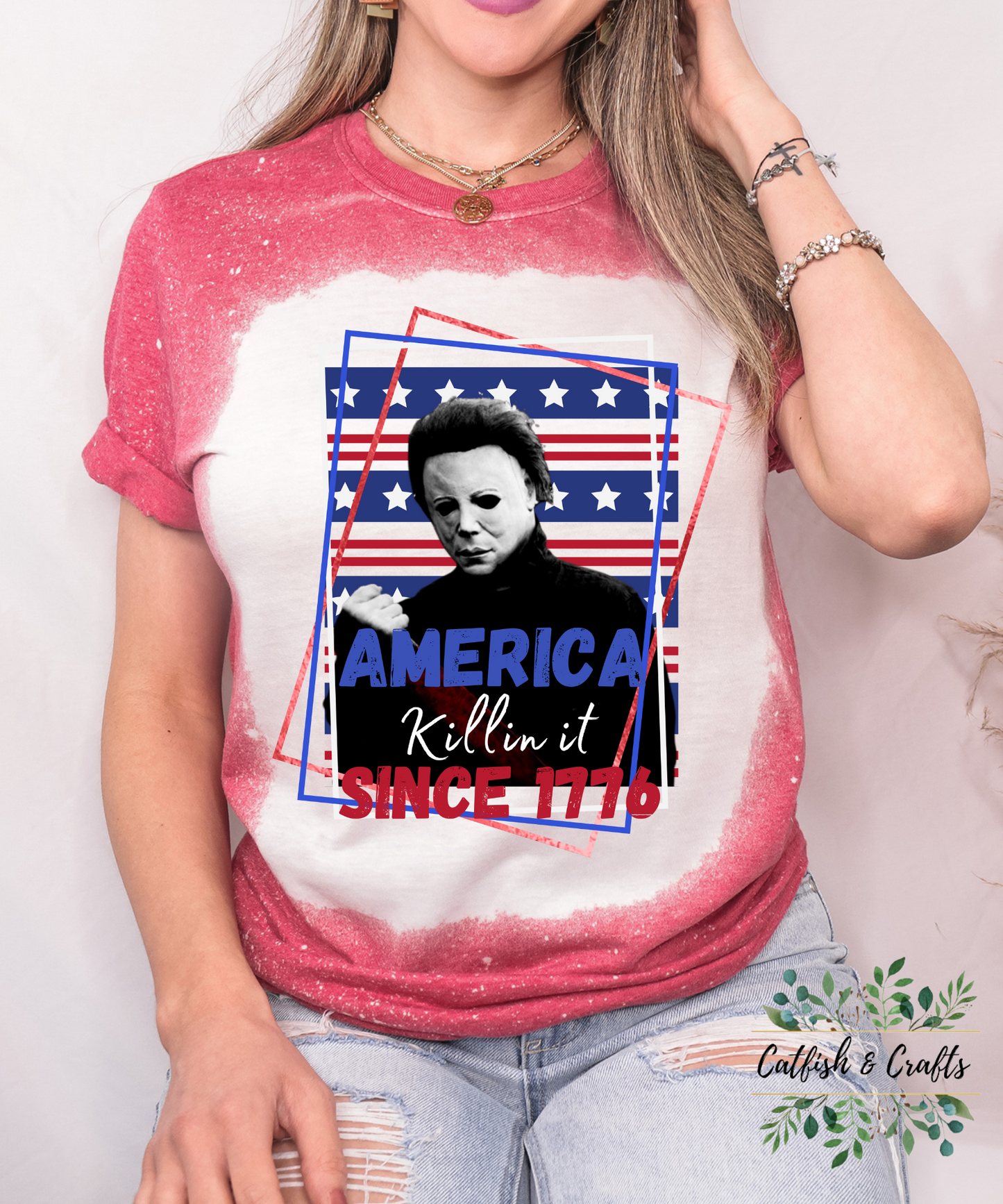 America Killin It Bleached Tee