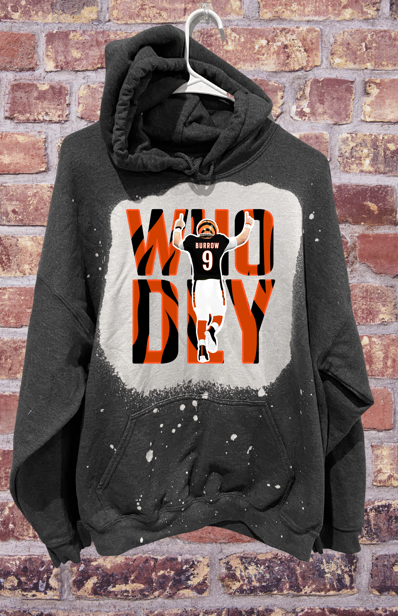 Bengals Hoodie Bleached