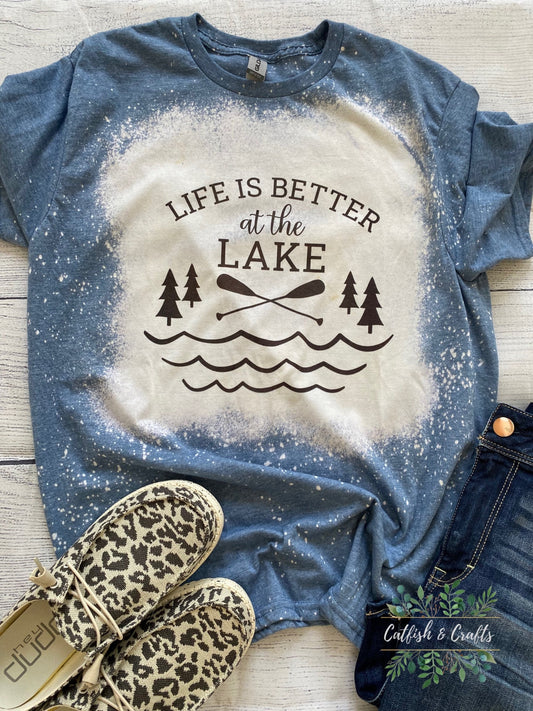 Life is Better at the Lake Bleached Tee