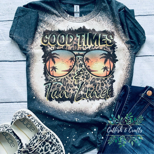 Good Times Tan Lines Bleached Tee