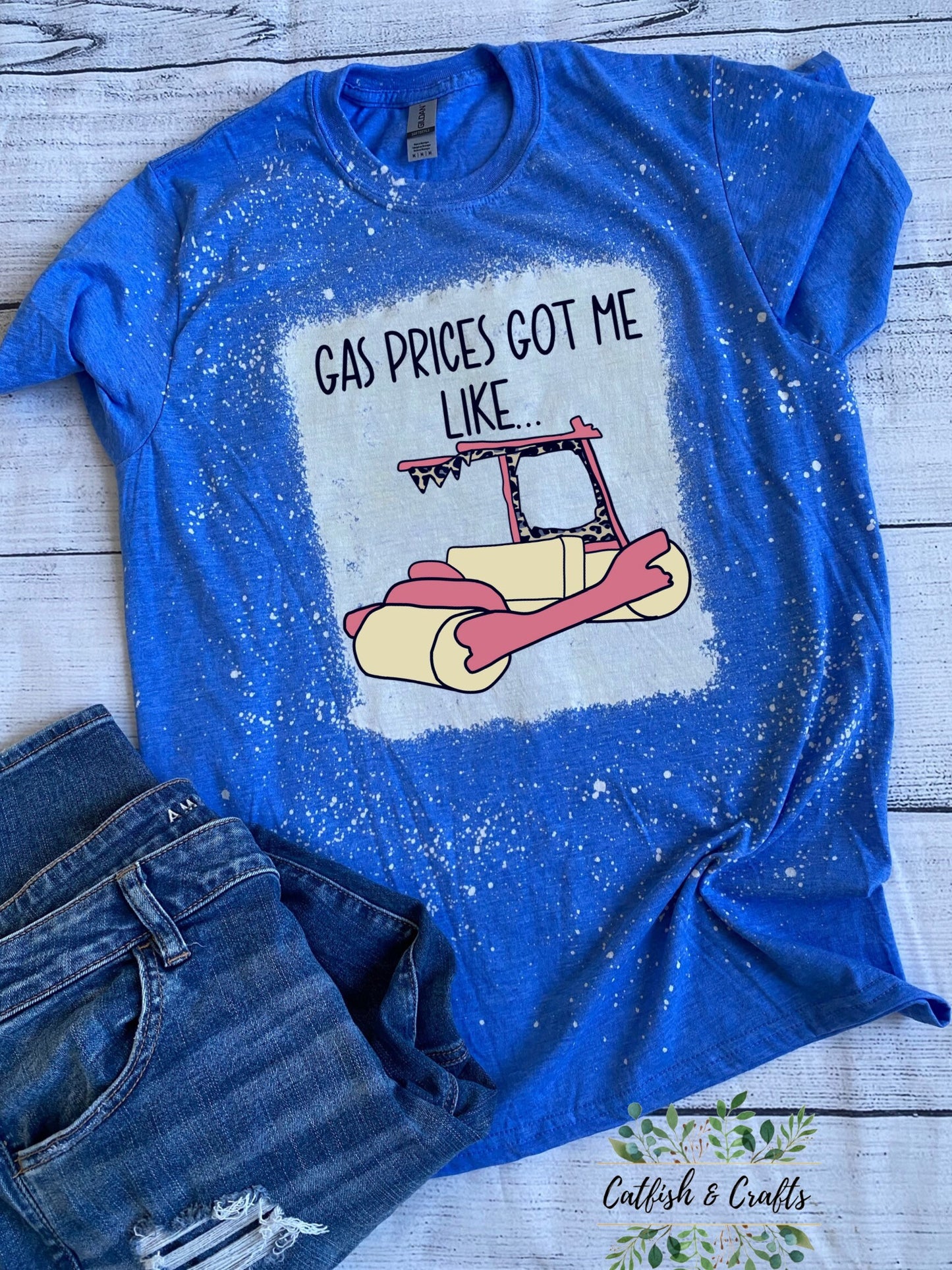 Gas Prices Funny Bleached Tee