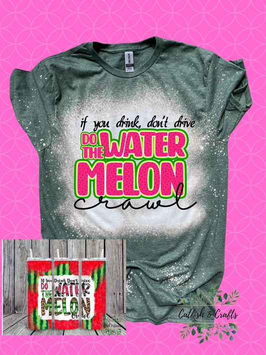 COMBO Watermelon Crawl Tracy Byrd Tee and 20 oz Tumbler