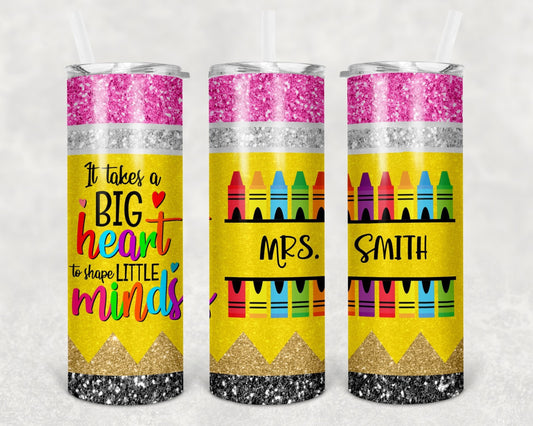 Custom Teacher 20oz Straight Tumbler