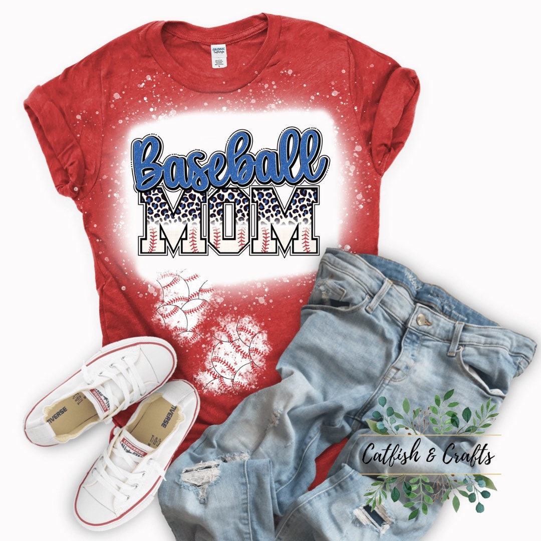 Baseball Mom Bleached Tee