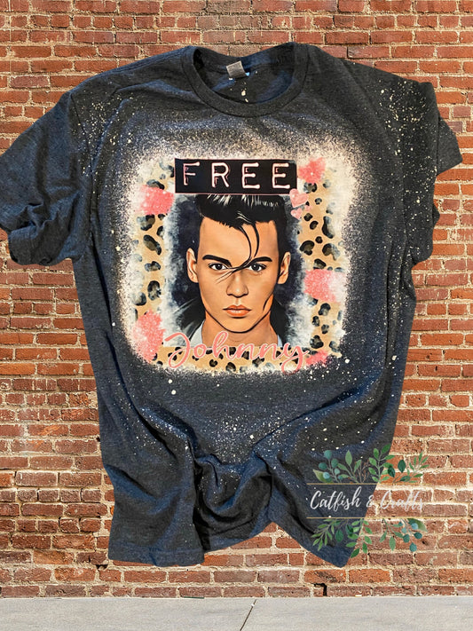 Free Johnny Depp Bleached Tee