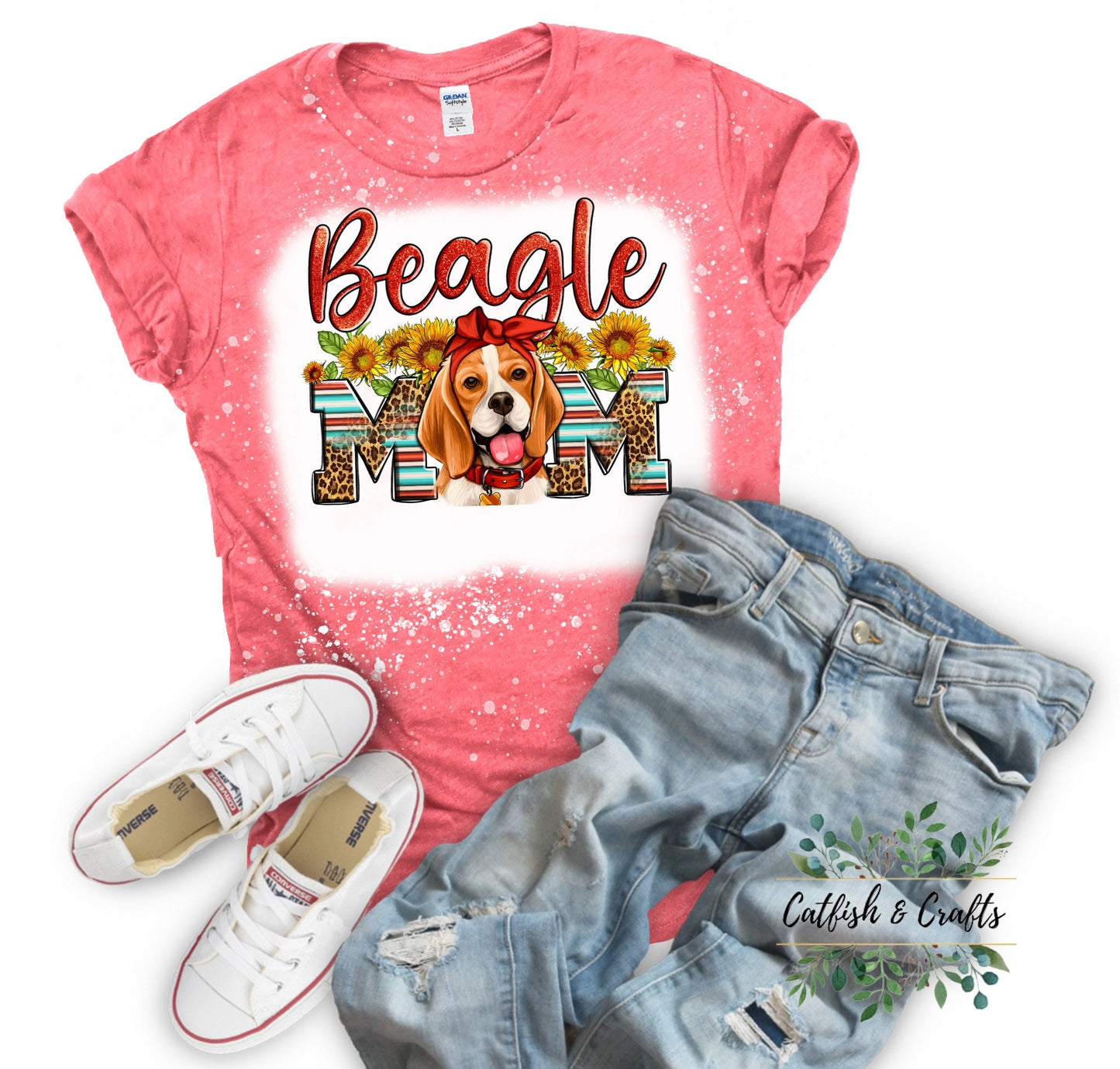 Beagle Mom Bleached Tee