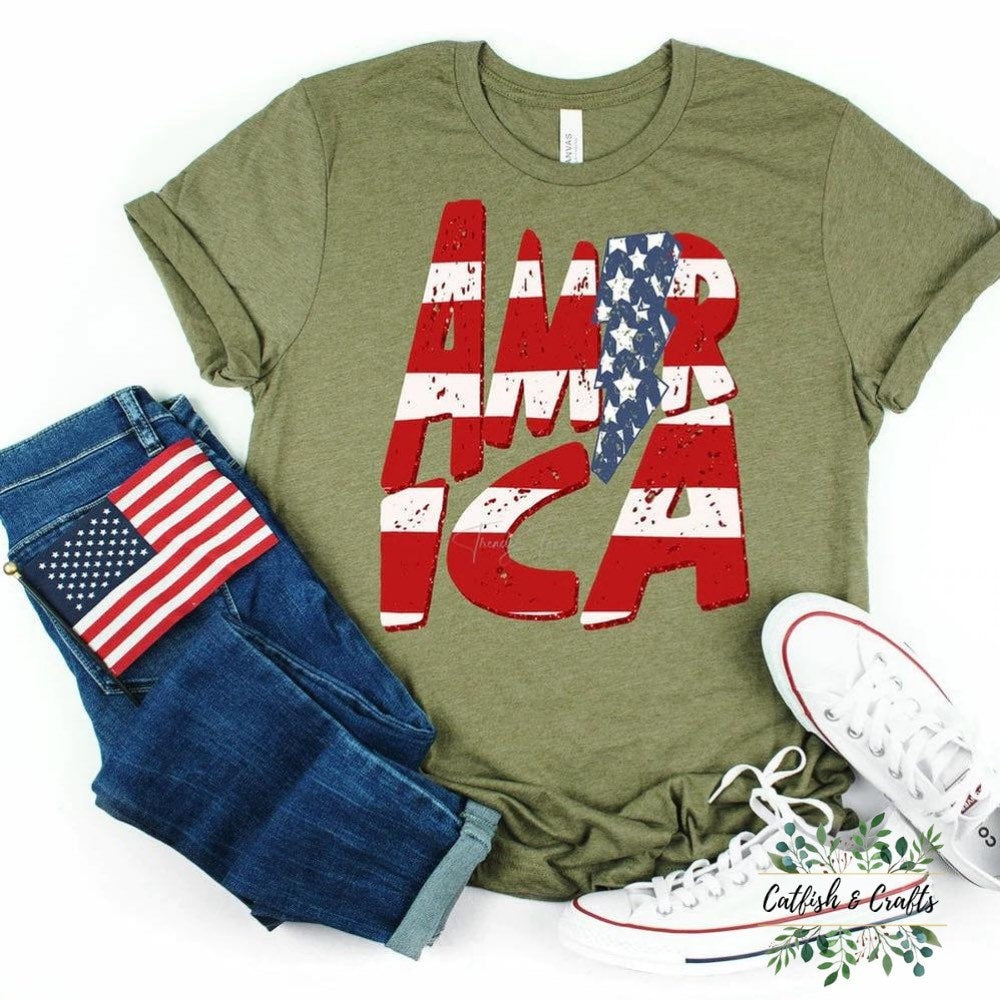 America Stars and Stripes Tee