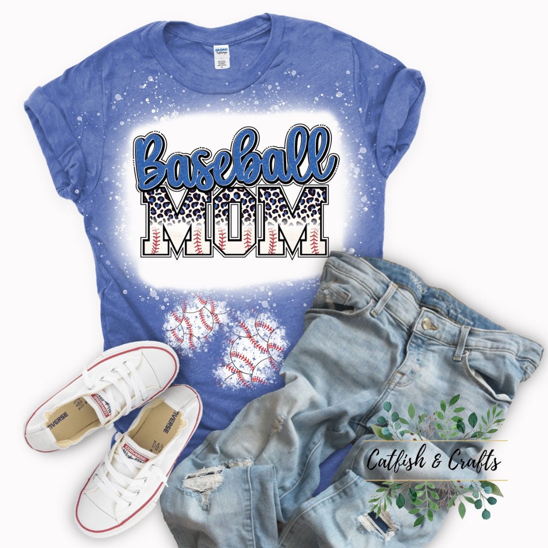 Baseball Mom Bleached Tee