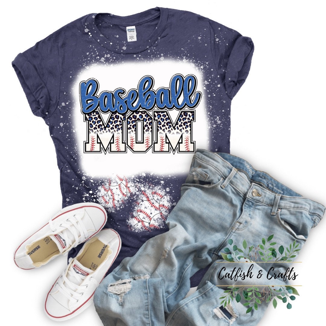 Baseball Mom Bleached Tee