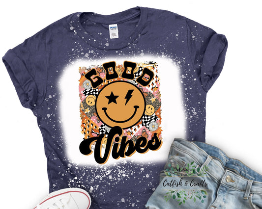 Good Vibes Bleached Tee