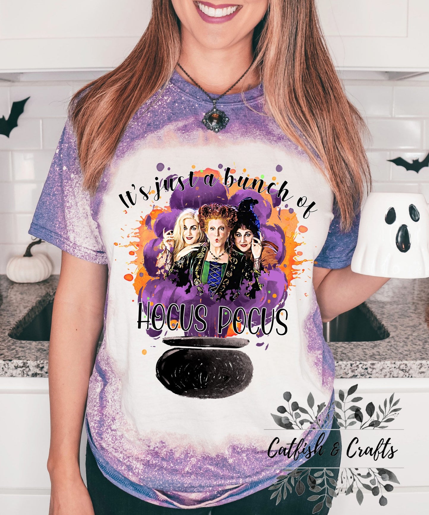 Hocus Pocus Halloween Bleached Tee