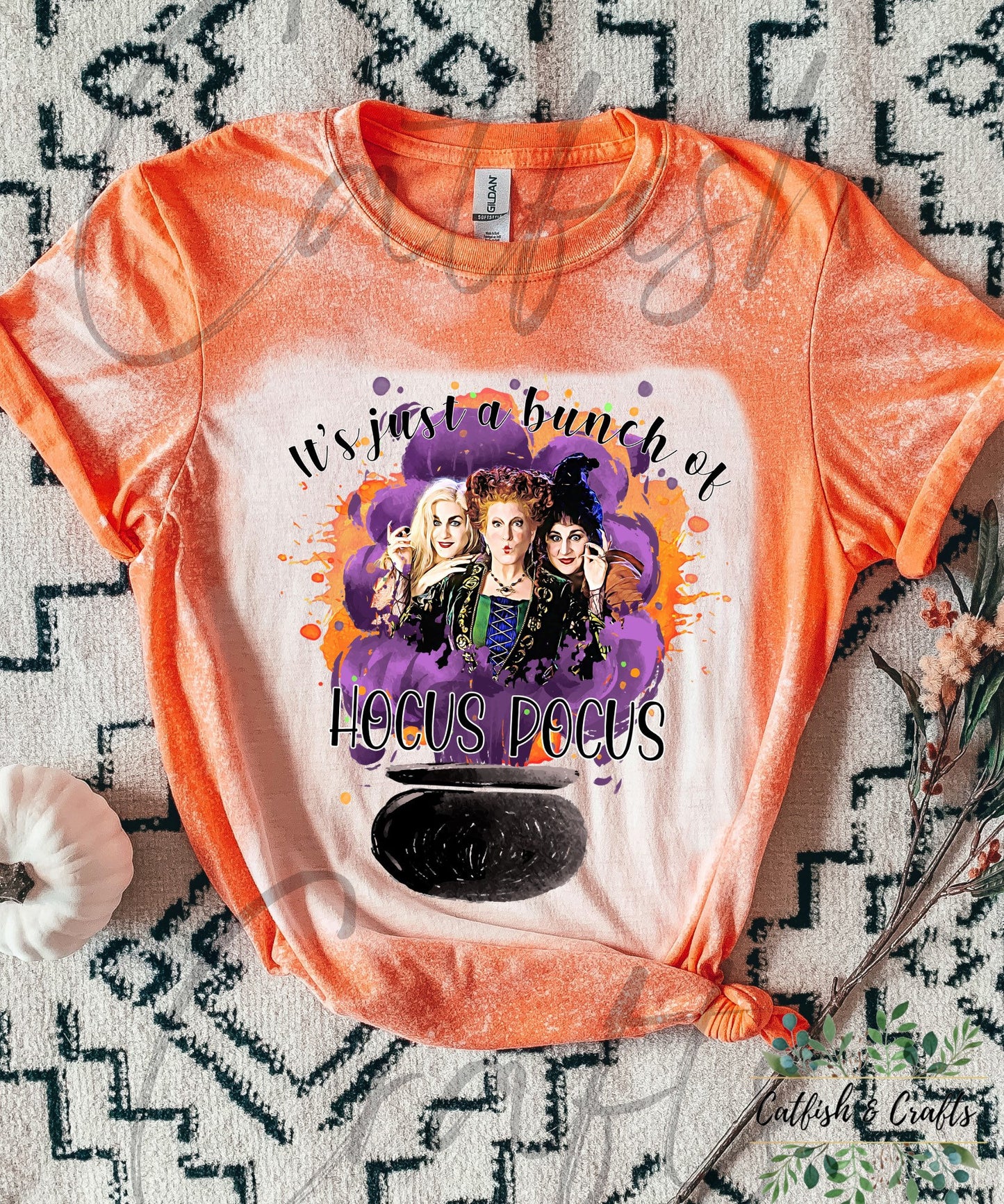 Hocus Pocus Halloween Bleached Tee