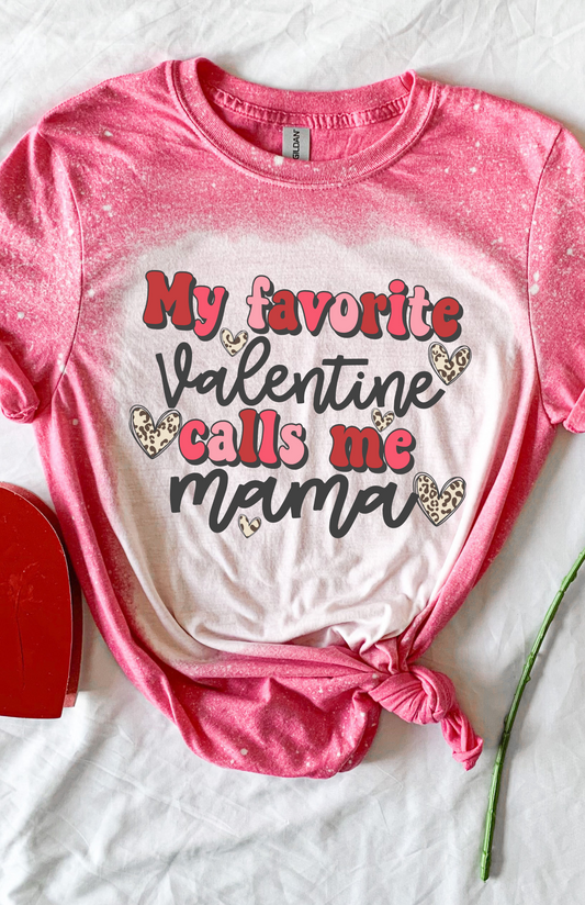 Valentine’s Day Mama Bleached Tee